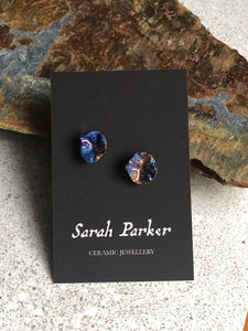 Persian blue coral studs