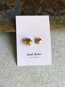 Gold coral studs